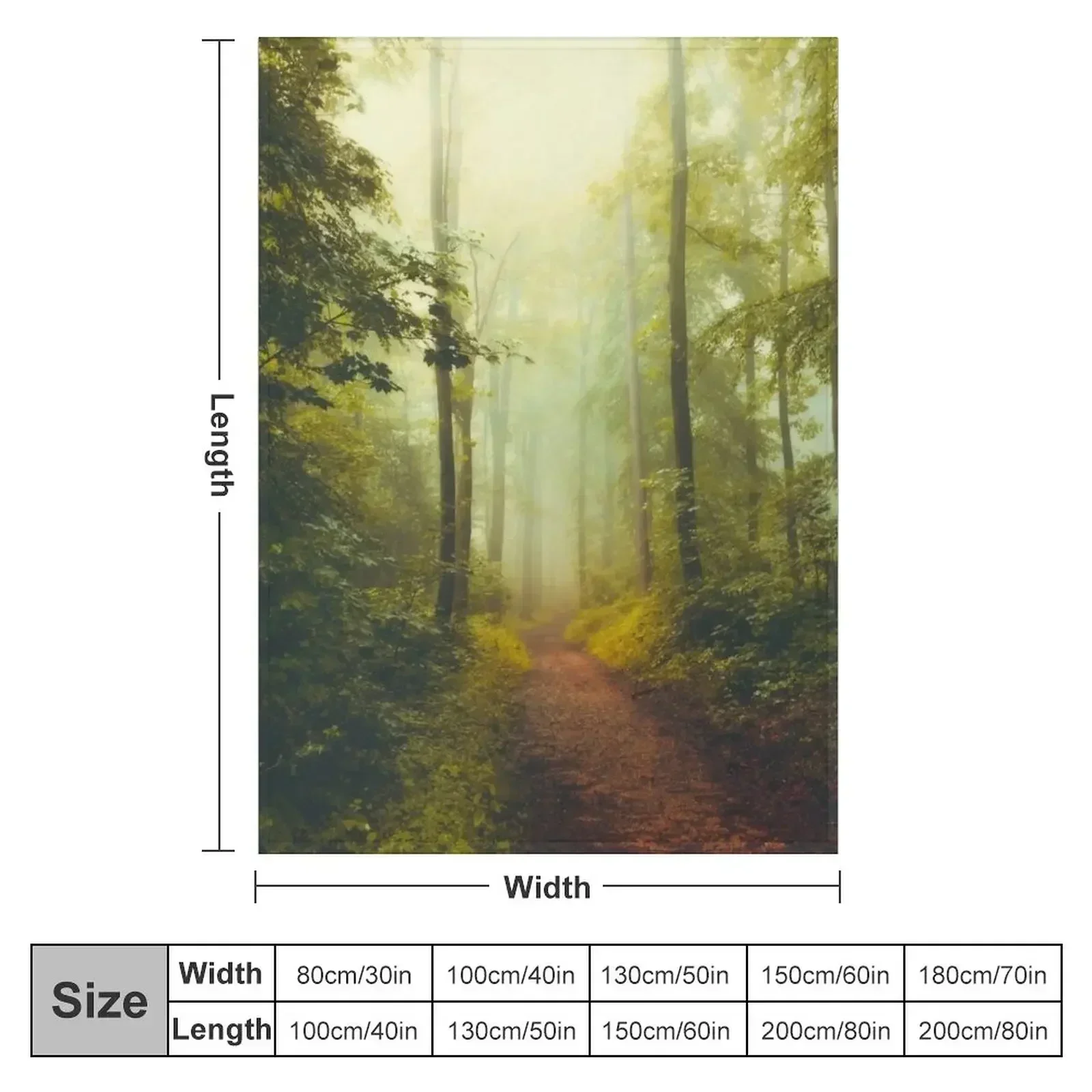 deeper and deeper - misty spring forest Throw Blanket Personalized Gift Thermals For Travel Blankets