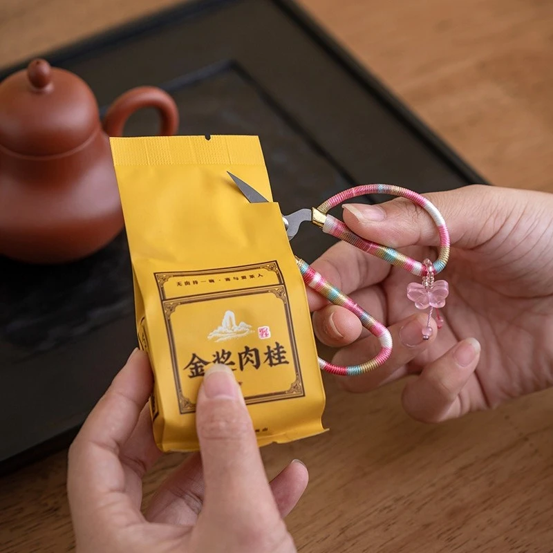 Miniatur-Teebeutel-Schneider, Legierung, Snip-Schere, Gongfu-Tee-Zubehör, neues Geschenk im chinesischen Stil für Teeliebhaber
