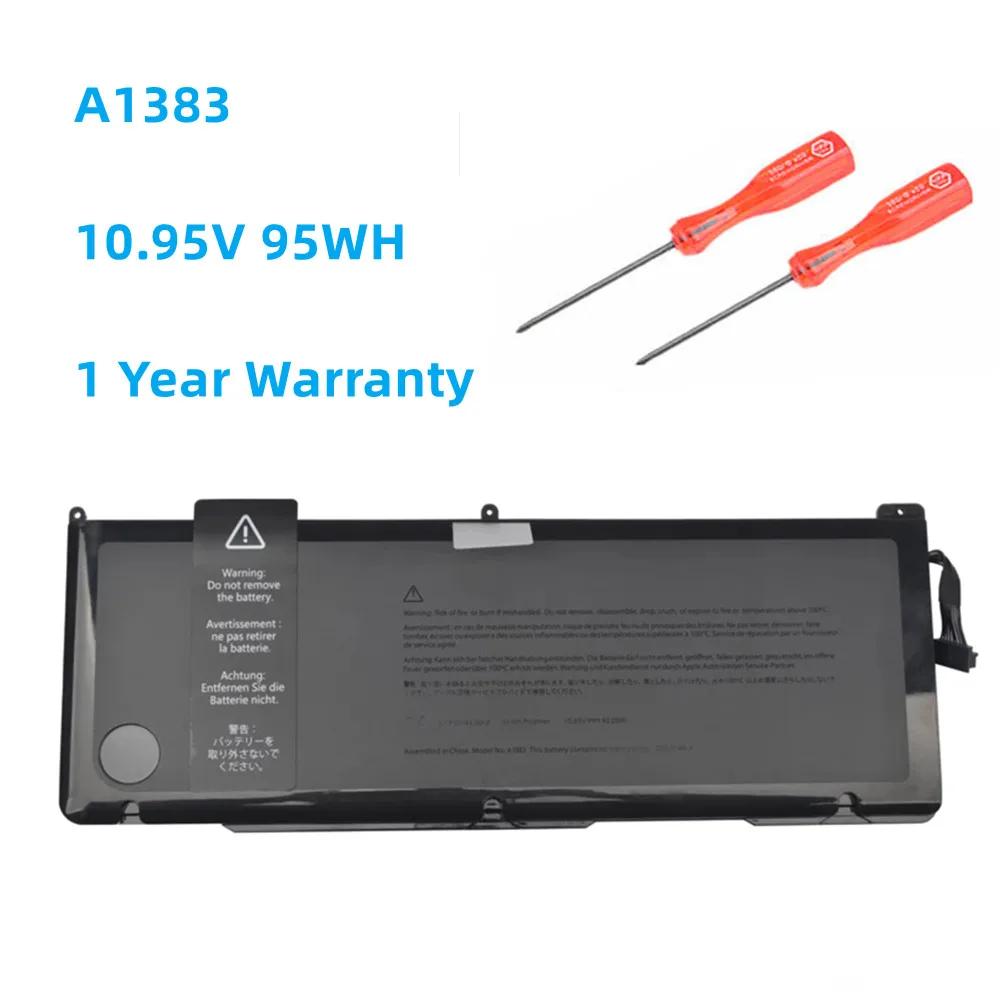 

New A1383 10.95V 95WH Laptop Battery For Apple MacBook Pro 17" 2011 A1297 020-7149-A10 MC725LL/A MD311LL/A MB604LL/A