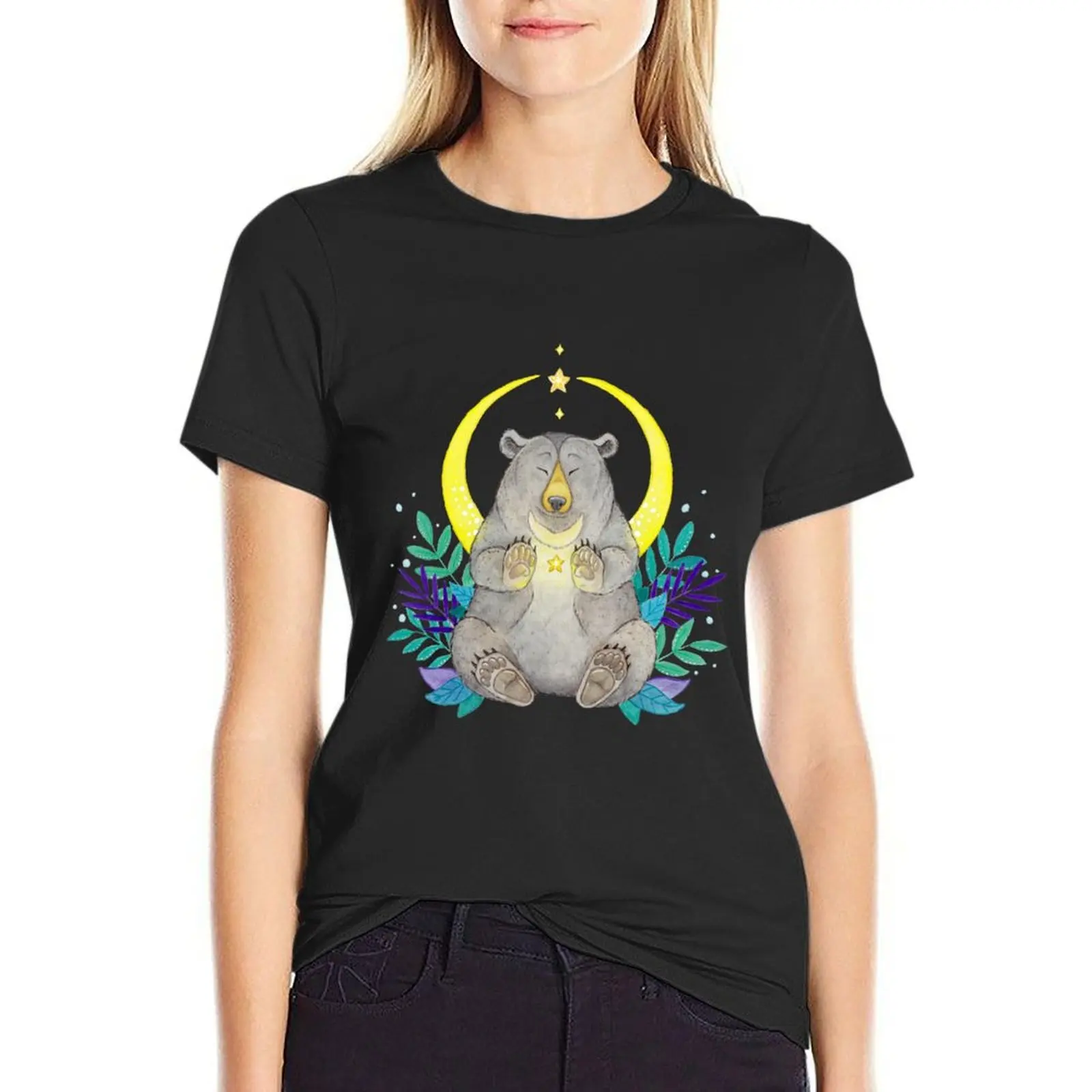 

Moon Bear T-Shirt sports fans shirts graphic tees T-shirts for Women