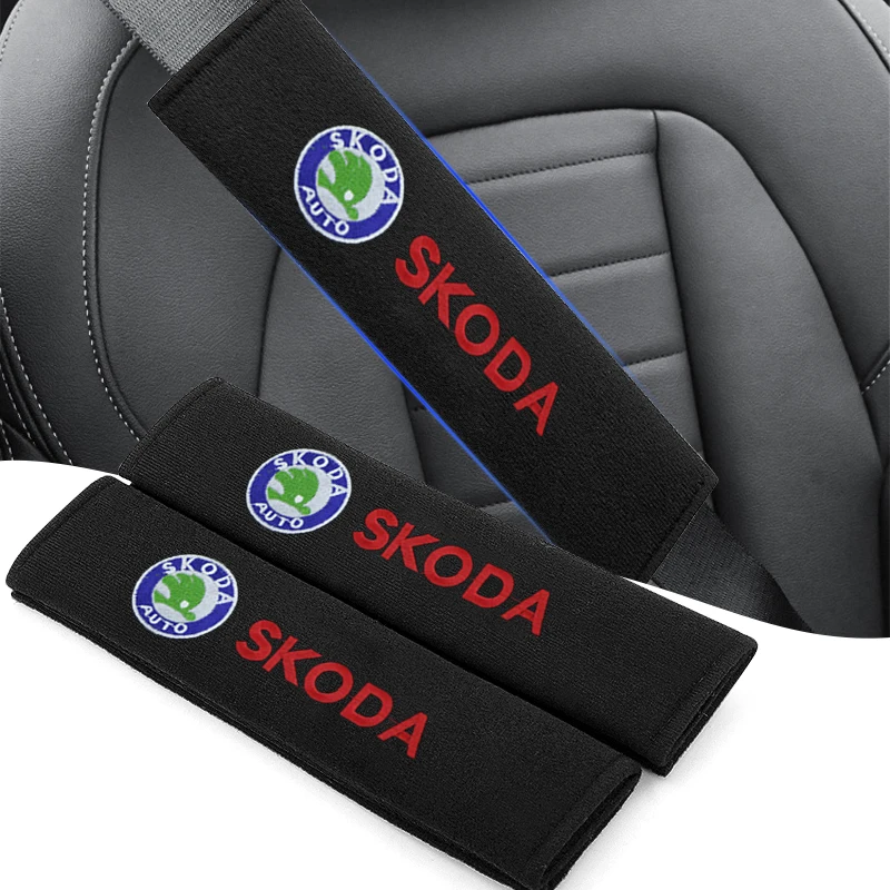 Automotive interior cotton shoulder pad protection For Skoda Octavia Superb Rapid Kodiaq Karoq Fabia Kamiq Enyaq Citigo Vision