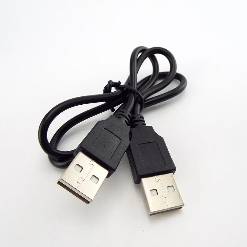 Double USB 2.0 type A Male to Male Computer Extension Cable High Speed Adapter Connector Extender Cord Transfer Data Sync Line