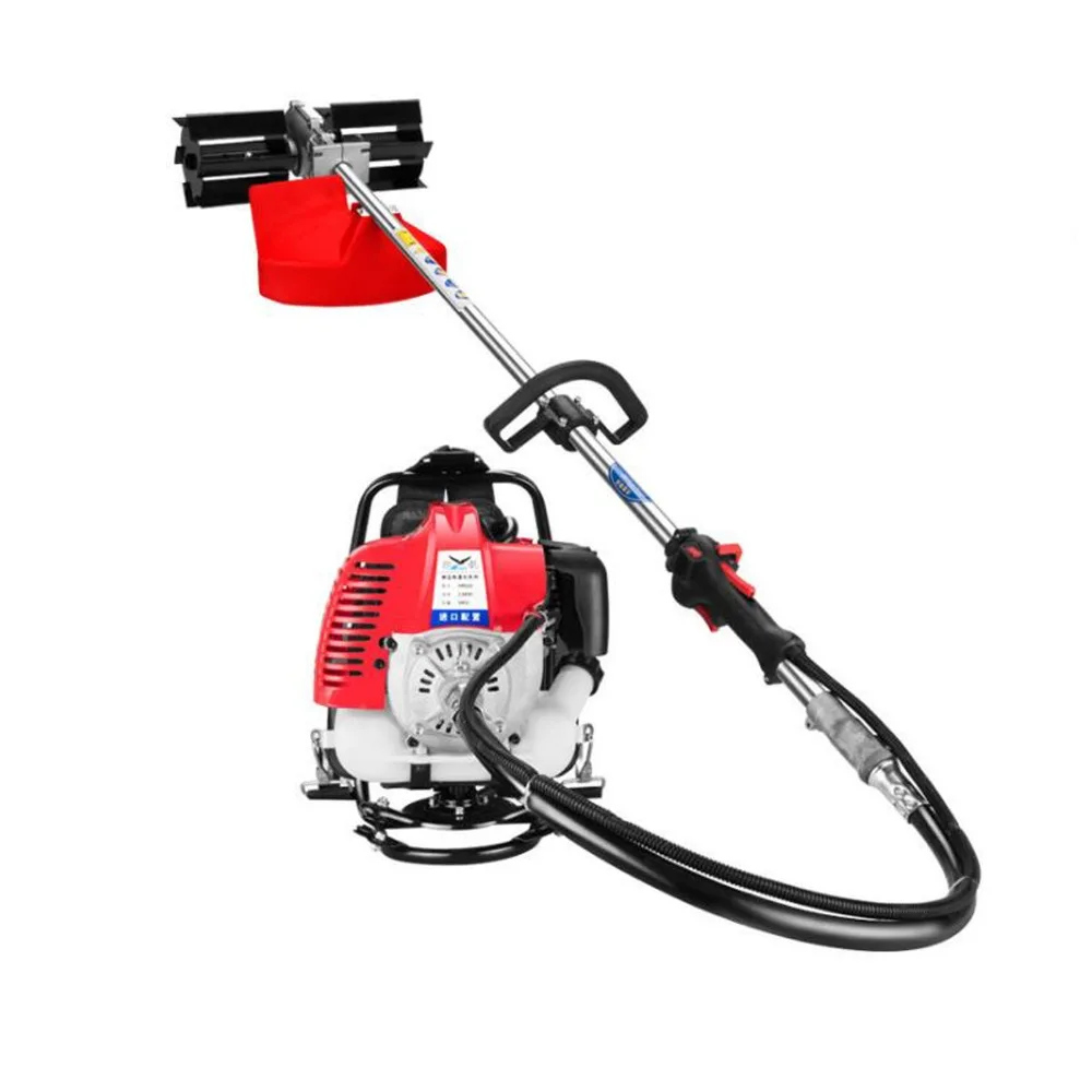 Four-stroke Backpack Mini Multi-functional Agricultural Soil Loosening and Weeding Machine for Home Use.