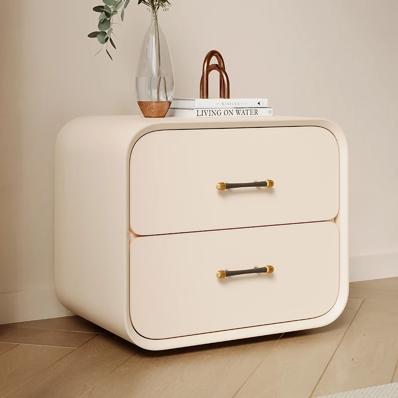 Small Storage Nightstand Drawers Wooden Cabinet Nordic White Sideboard Organizer Tables Makeup Mesita De Noche Bedroom Furniture