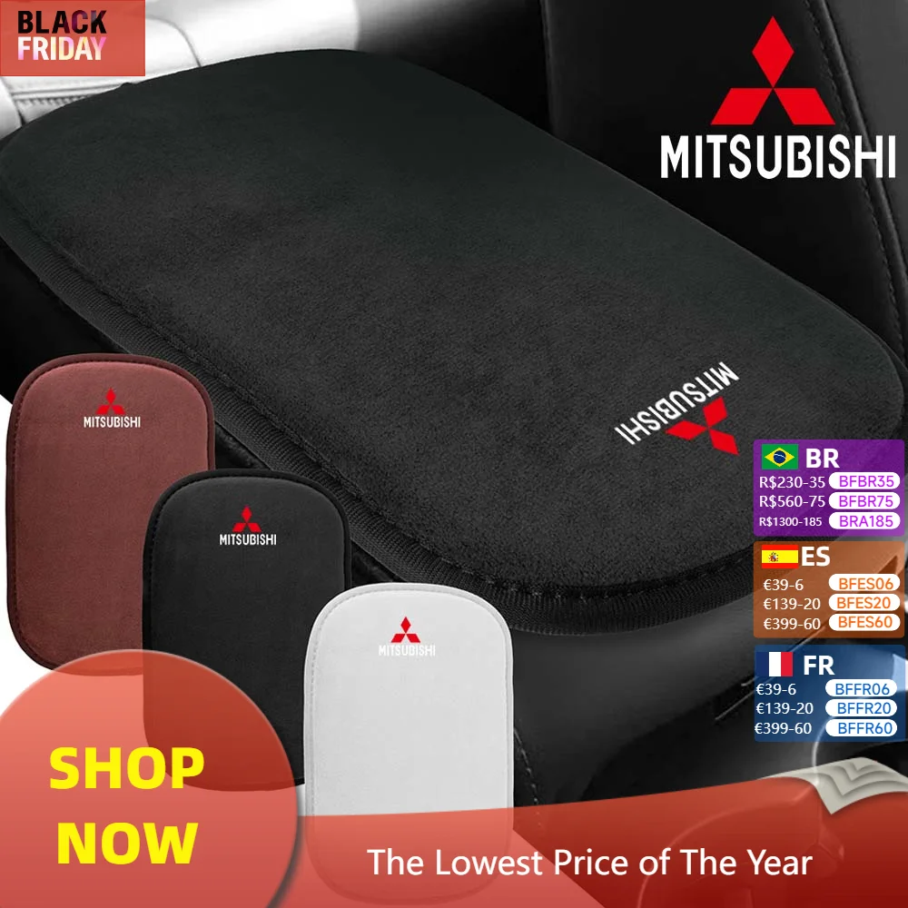 Car Armrest Mat Center Console Arm Rest Protection Cushion Storage Box Cover Pads For Mitsubishi Ralliart Lancer ASX Competition