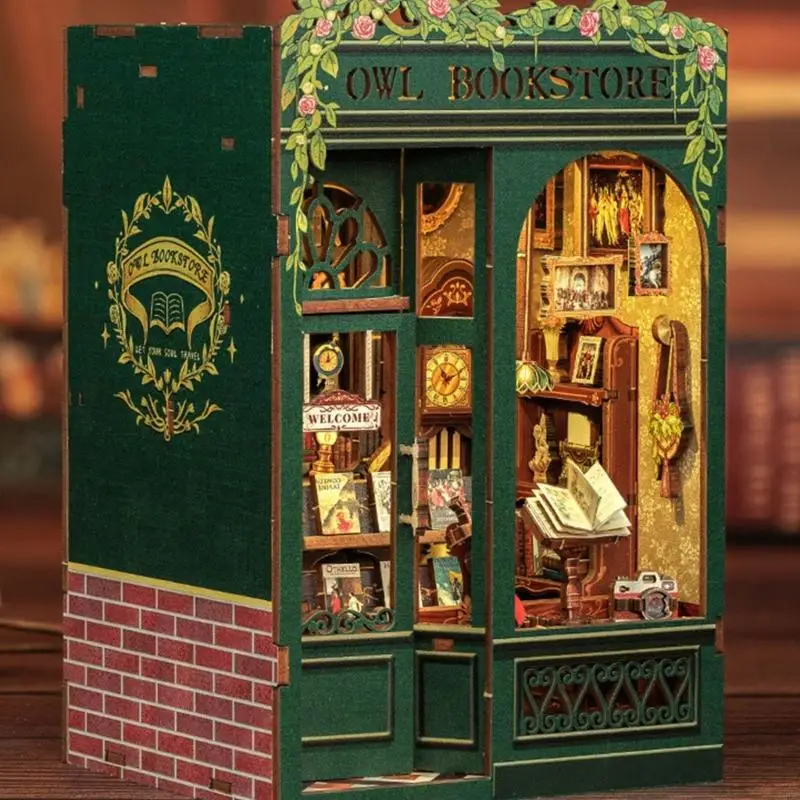 M89C Kits construcción casas librería en miniatura clásica para regalo manualidades colección adultos