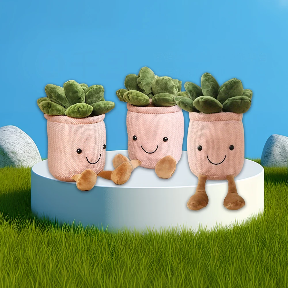 Succulent Plush Toy 25cm - Multi-Color Soft Plushie, Cute Desk Decor, Gift for Plant Lovers, Stuffed Animal for Children