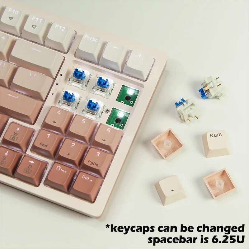 FURYCUBE 94 Keys Gradient Color ZA94 Mechanical Keyboard LED Gaming Keyboards 90% Full Size 3 Pin Switch Keycap PBT N-Key Office