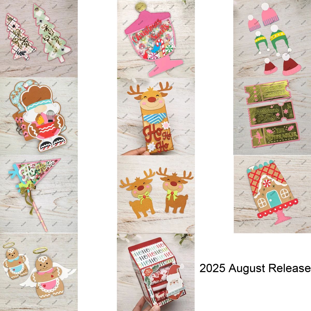 

KLJUYP 2025 August Release Bundle металлические трафареты для DIY Скрапбукинг декоративное тиснение DIY бумажные карты