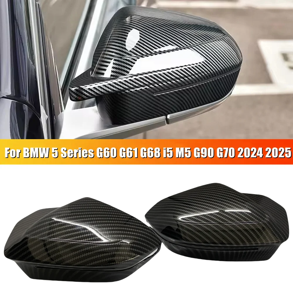 

For BMW 5 7 I5 I7 Series G60 G61 G68 G70 M5 G90 Car Rearview Side Mirror Cover Wing Cap Exterior Door Rear View mirror cover