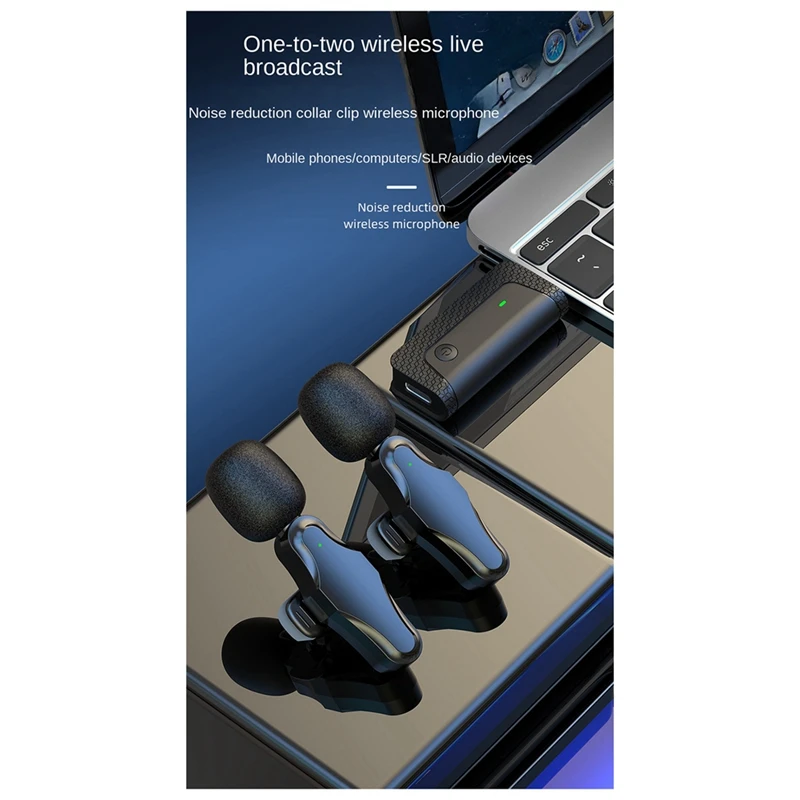 K35pro Wireless Microphone Lavalier Microphone For Camera Cell Phone Recording Video Speaker Headset Easy Install