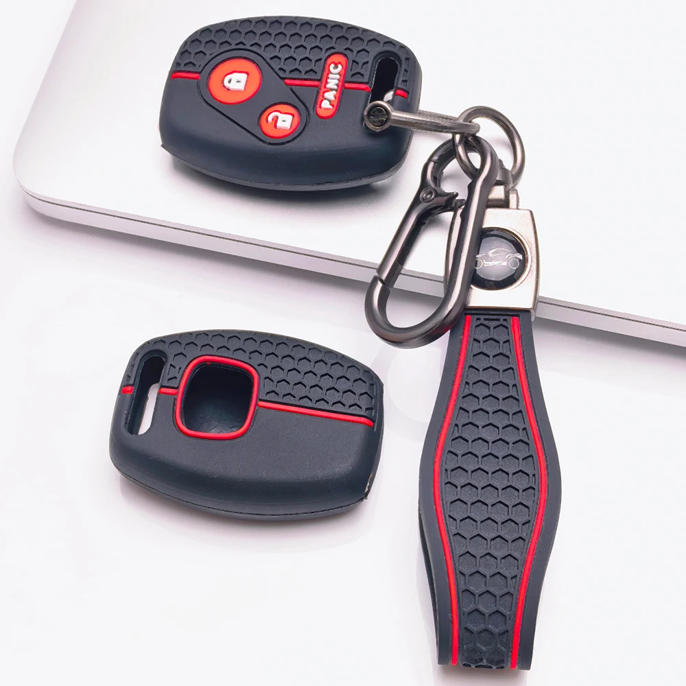 For Honda Civic Accord Vezel Fit CRV HRV CRZ Pilot Jazz Jade Textured Remote Key Case With Carabiner Premium Protection