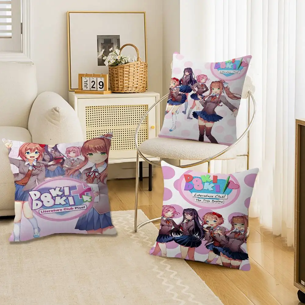 

Наволочка Doki Doki Literature Club Maple Design: Декоративная наволочка для подушки с дизайном «Счастливый осенний урожай» и праздничным декором