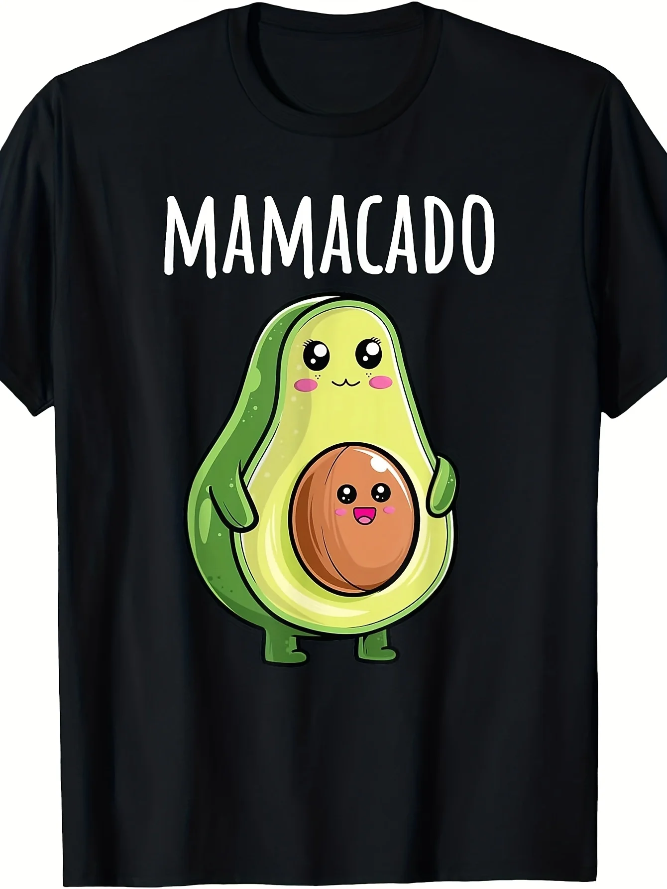 2026 Humorous Mamacado Avocado Gender Reveal T-Shirt for Expecting Mothers - 100% Soft Maternity Top Featuring an Adorable Mama