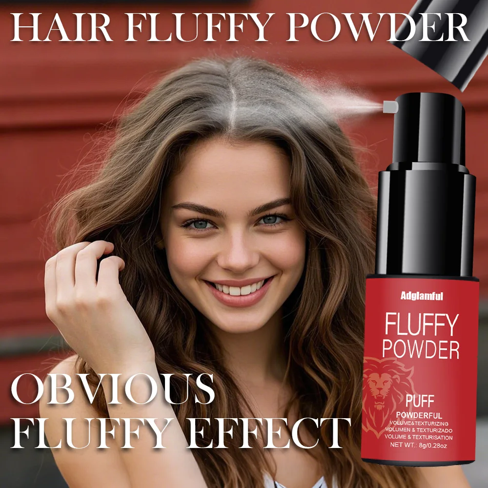 Adglamful Volumizing Powder 8g for Women - Travel Size, Oil Control, Quick Fluffy Styling, Portable