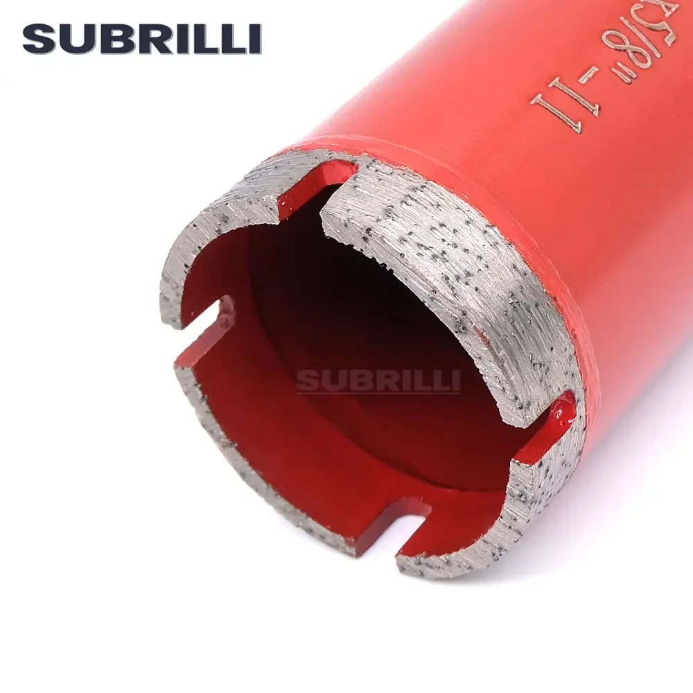 SUBRILLI เพชรเจาะบิต 35 มม.1-3/8 นิ้ว Crown Core เจาะรูสําหรับหินอ่อนหินแกรนิตคอนกรีตเซรามิค M14 5/8-11 ด้าย