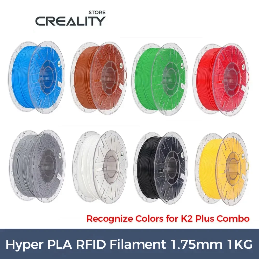 

Creality Hyper PLA RFID-нить 1,75 мм, белая PLA 1 кг, 30-600 мм/с, высокоскоростная нить PLA для 3D-принтера, встроенный чип