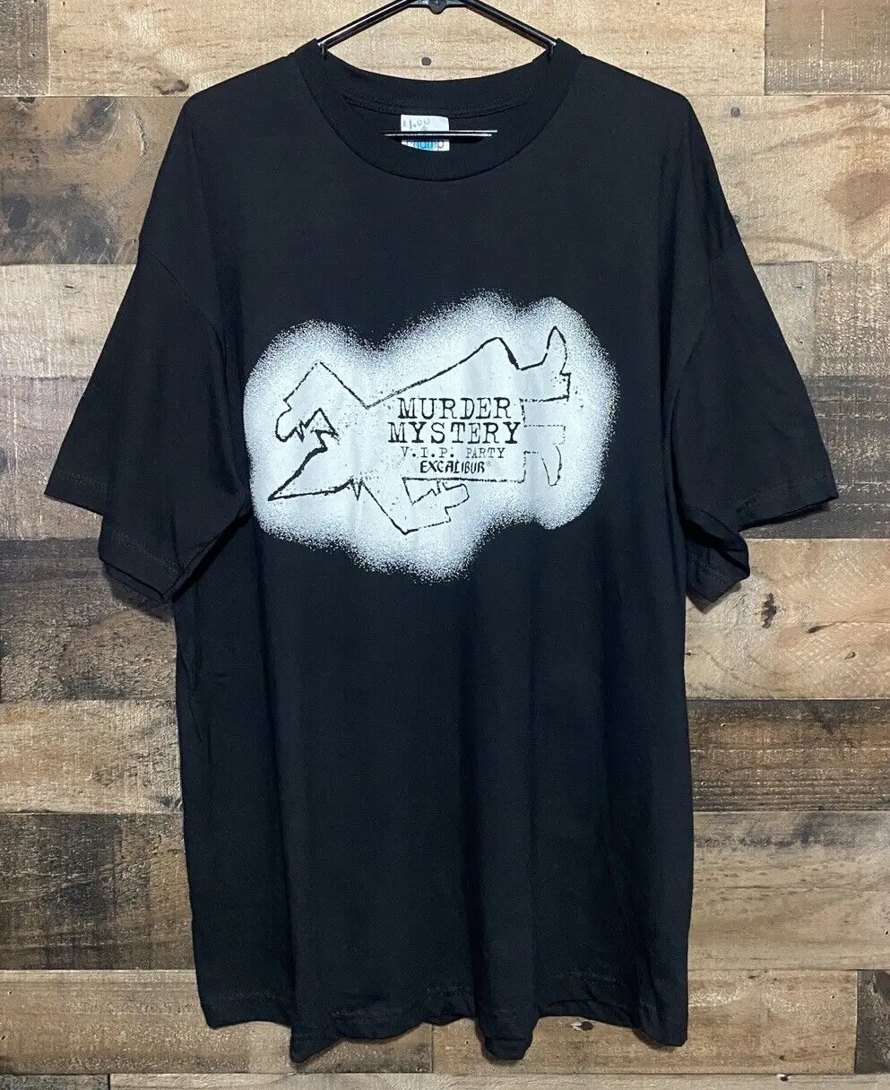 90er Jahre excalibur Mord geheimnis v. i. p. Party Las Vegas T-Shirt Größe xl