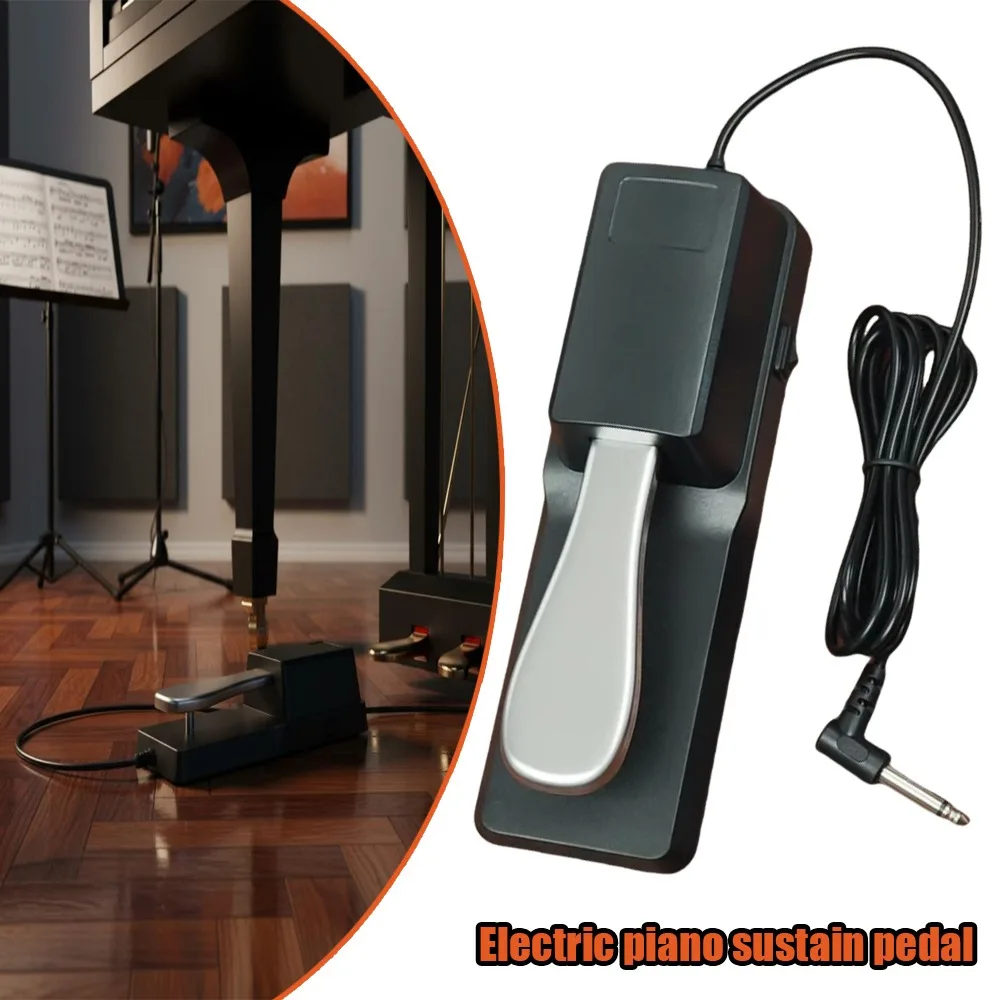 Pedal de sustain para piano con interruptor de polaridad, pedal avanzado para piano eléctrico, para teclado MIDI, piano digital, teclado Yamaha, teclado Casio