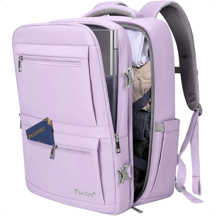 

Travel Backpack for Women Men Large Sturdy Carry On Laptop Backpack Gifts for Busin Casual Weekender Hiking Large Lavender