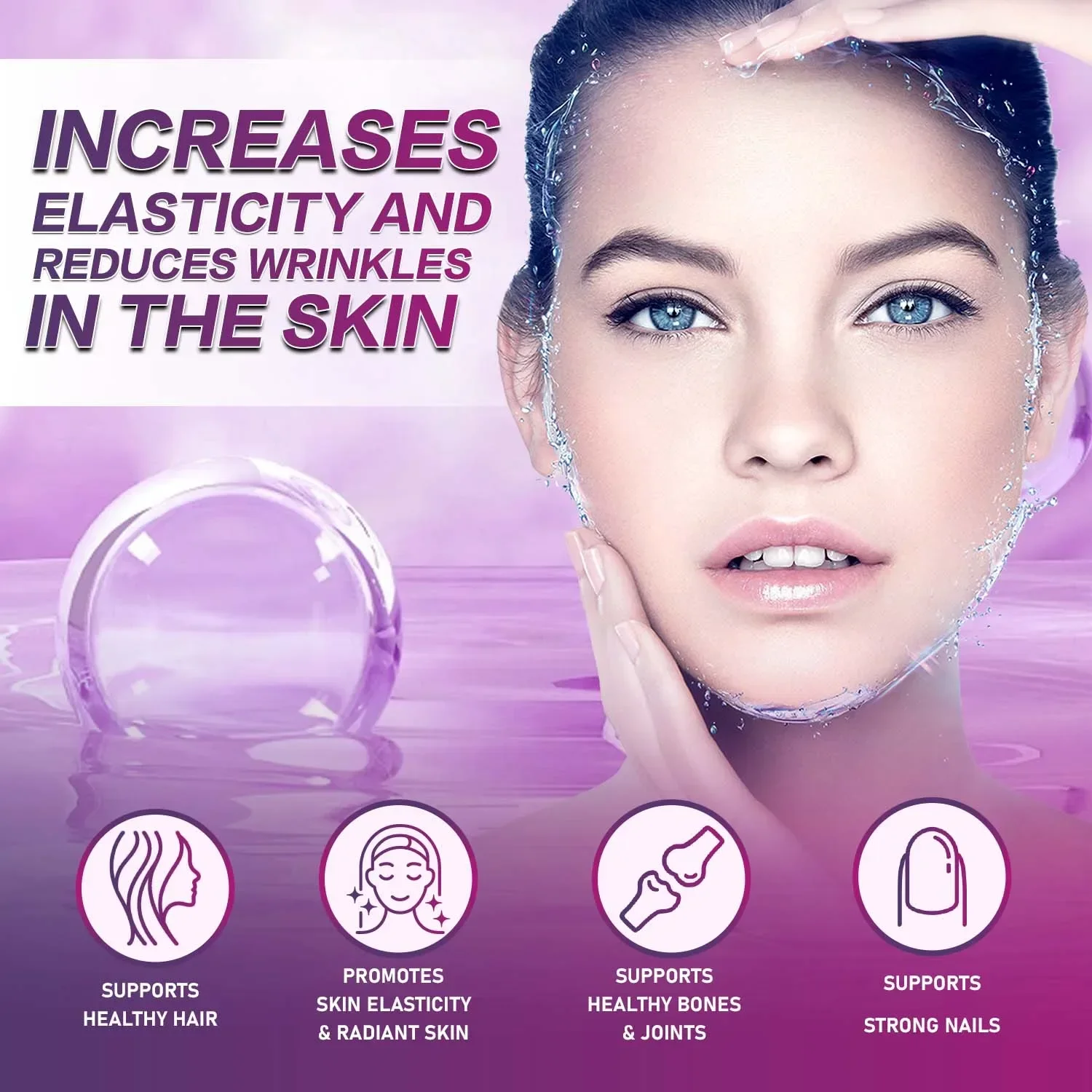 Collagen Peptides - Brightens Skin Tone, Beauty Whitening, Enhances Skin Firmness, Non-GMO