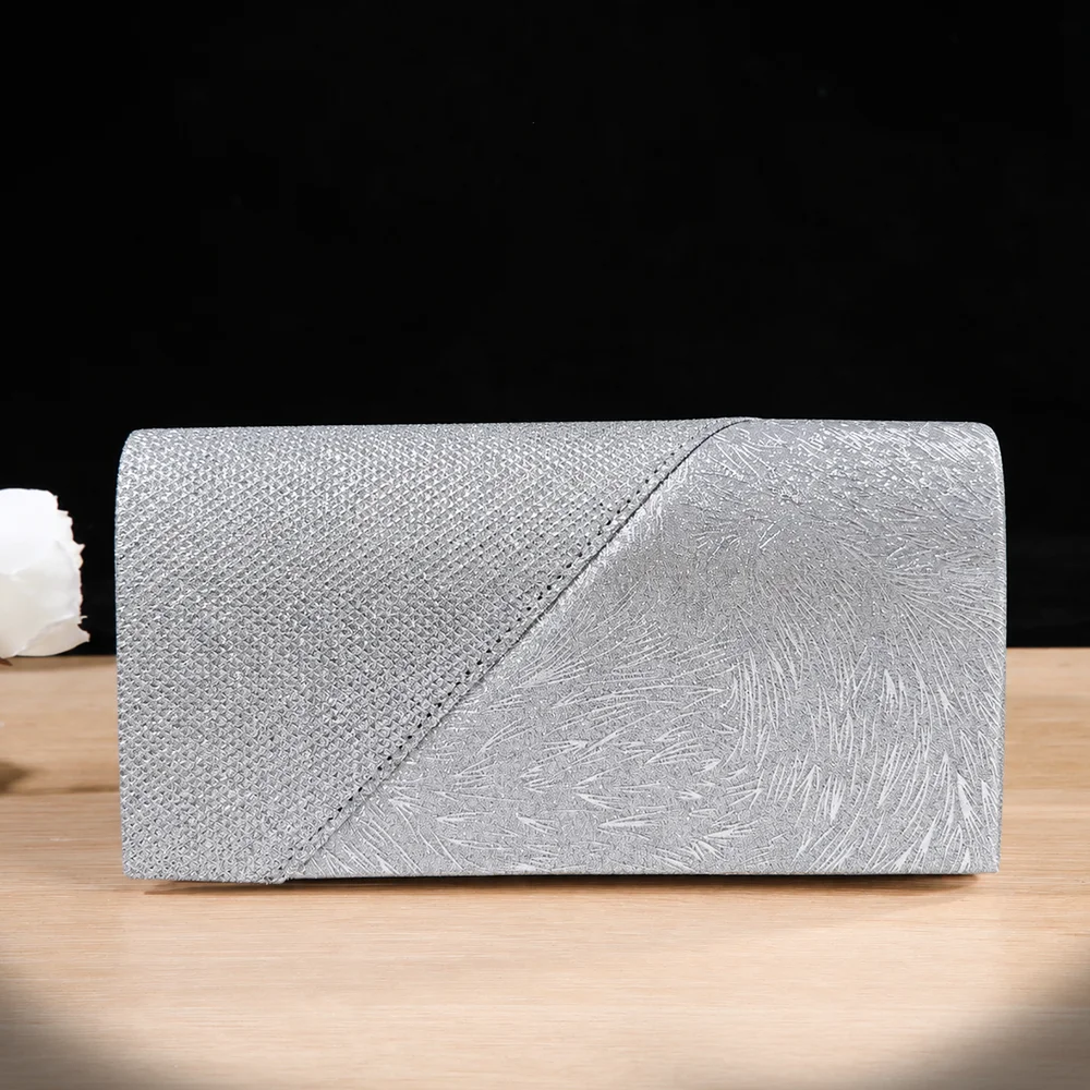 

Newly launched quilted evening bag with luxurious feather pattern design - versatile handbag for wedding and party occasions