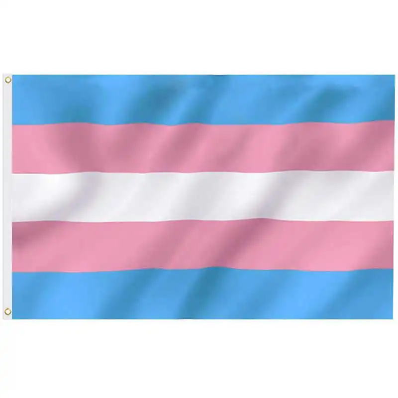 

Flying Transgender Flag LGBT Trans Pride Banner 90x150cm Polyester Printed Brass Grommets For Decoration Celebration Parades