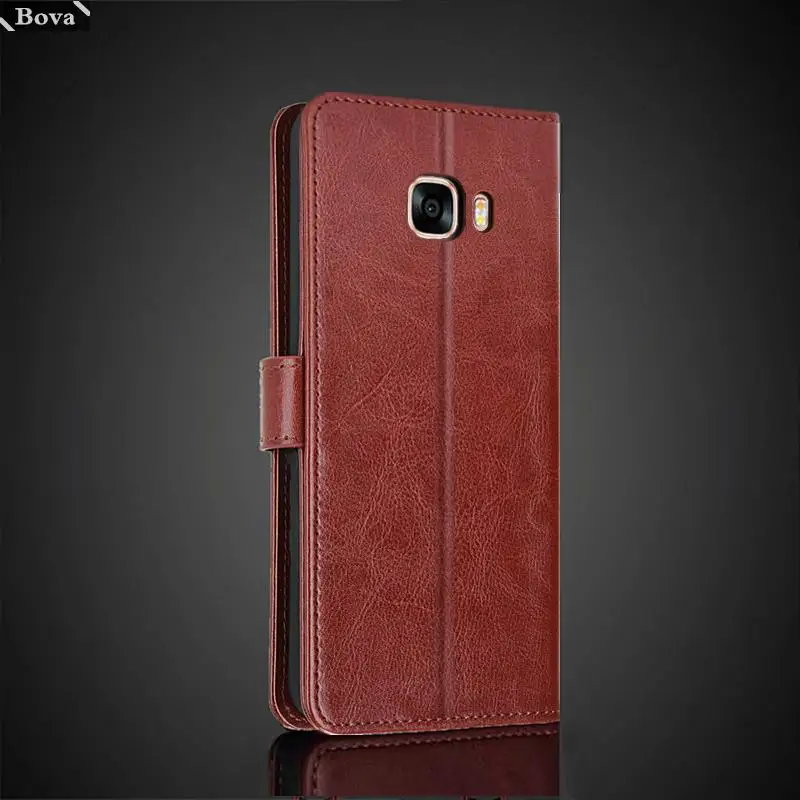 Card Holder Cover Case for Samsung Galaxy C7 / Galaxy C7 Pro Pu Leather Flip Cover Retro Wallet Phone Case Business Fundas Coque