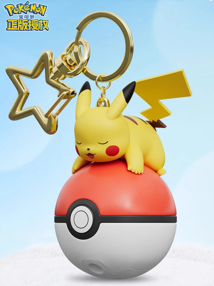 

Pokémon glow Pikachu charm, Poké Ball keychain, Pokémon figurine