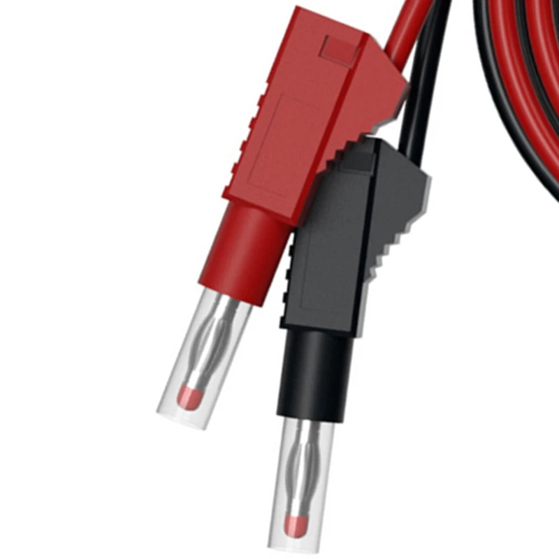 2 Stuks Multi-Meter Meetsnoeren Kabel Jumper Draad Lijn Beveiliging 4Mm Banaanstekker Intrekbare Test Tool Rood zwart