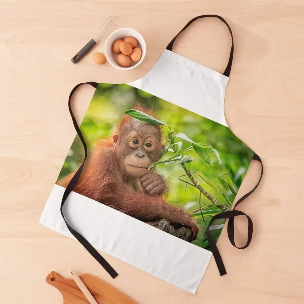 

Baby Orangutan Apron Women Kitchen Women's Dress All For Kitchen And Home kitchen woman Apron