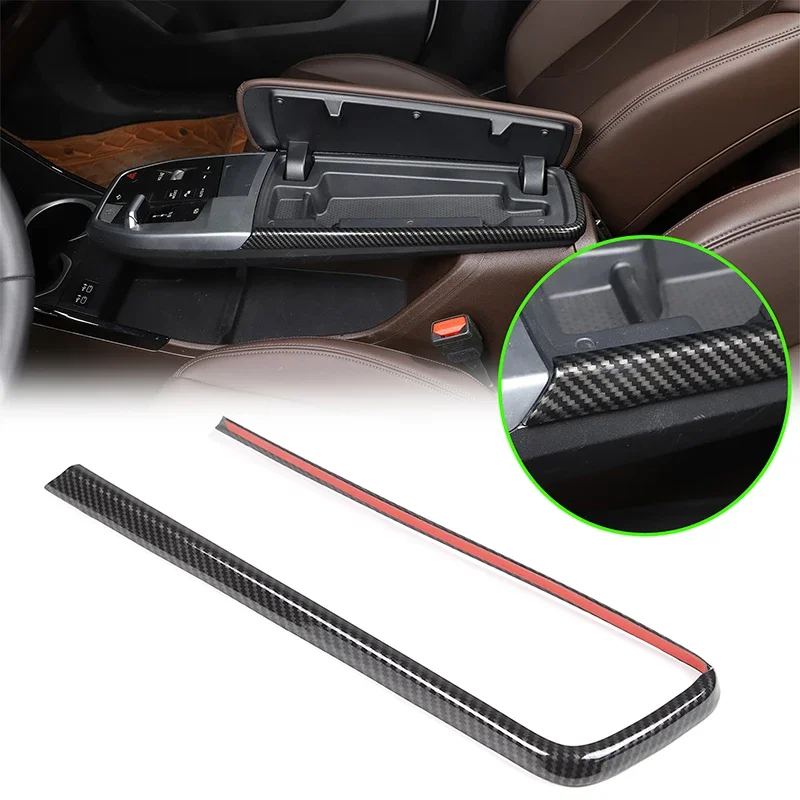 For BMW X1 U11 2023+ ABS Carbon Fiber Car Styling Center Console Armrest Box Decorative Frame Sticker Car Interior Accessories