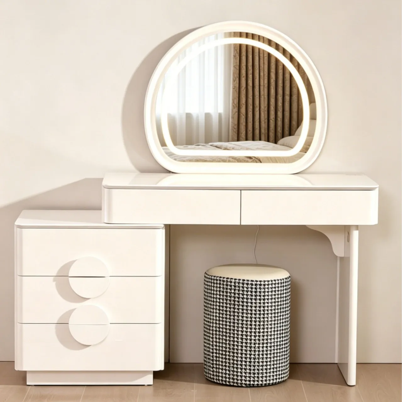 Vanity Table, Dressing Table Corner Cabinet Integrated Bedroom Small Solid Wood Dressing Table