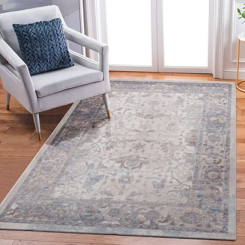 

Traditional 5x7 Area Rug in Brown and Beige, Elegant Design for Home Décor