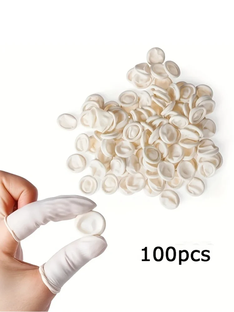 Disposable Finger Cots Beauty Special Clear Acne Embroidery Fingertip Protection Cover LABOUR Protection Thickened Finger Cots