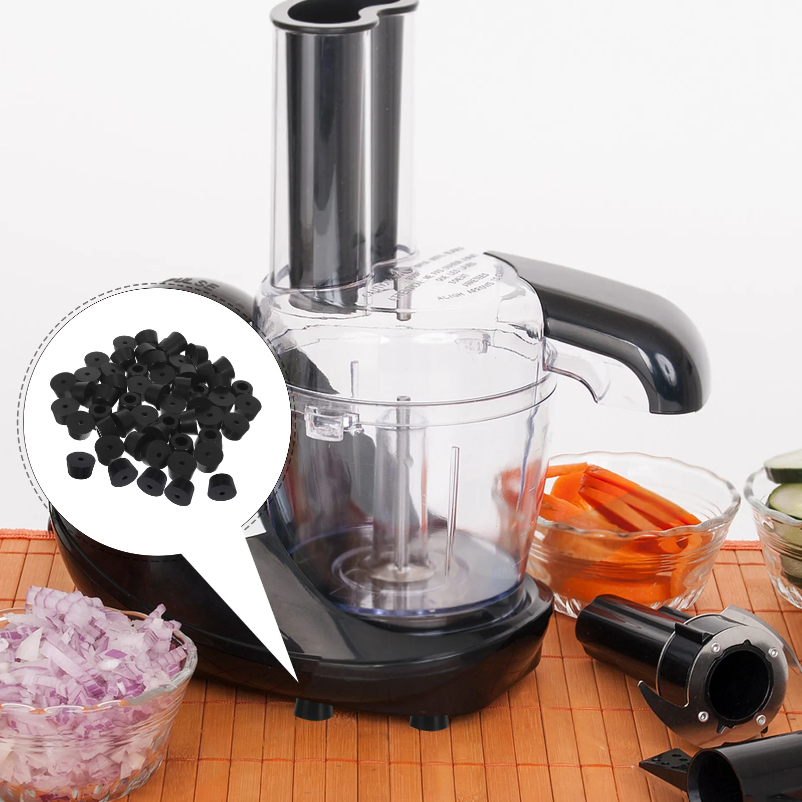 

50Pcs Silicone Furniture Pads Non-Slip Anti Vibration Feet Pads for Washing Machine Appliances Table Leg Protectors