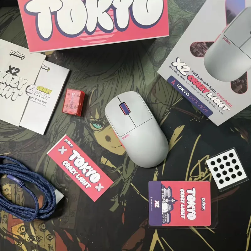 Pulsar X2 Crazylight (X2cl) Tokyo Exclusive Gaming Mouse 8k 2.4g Wireless E-Sports Game Fps Apex Valorant Csgo Accessories Gifts