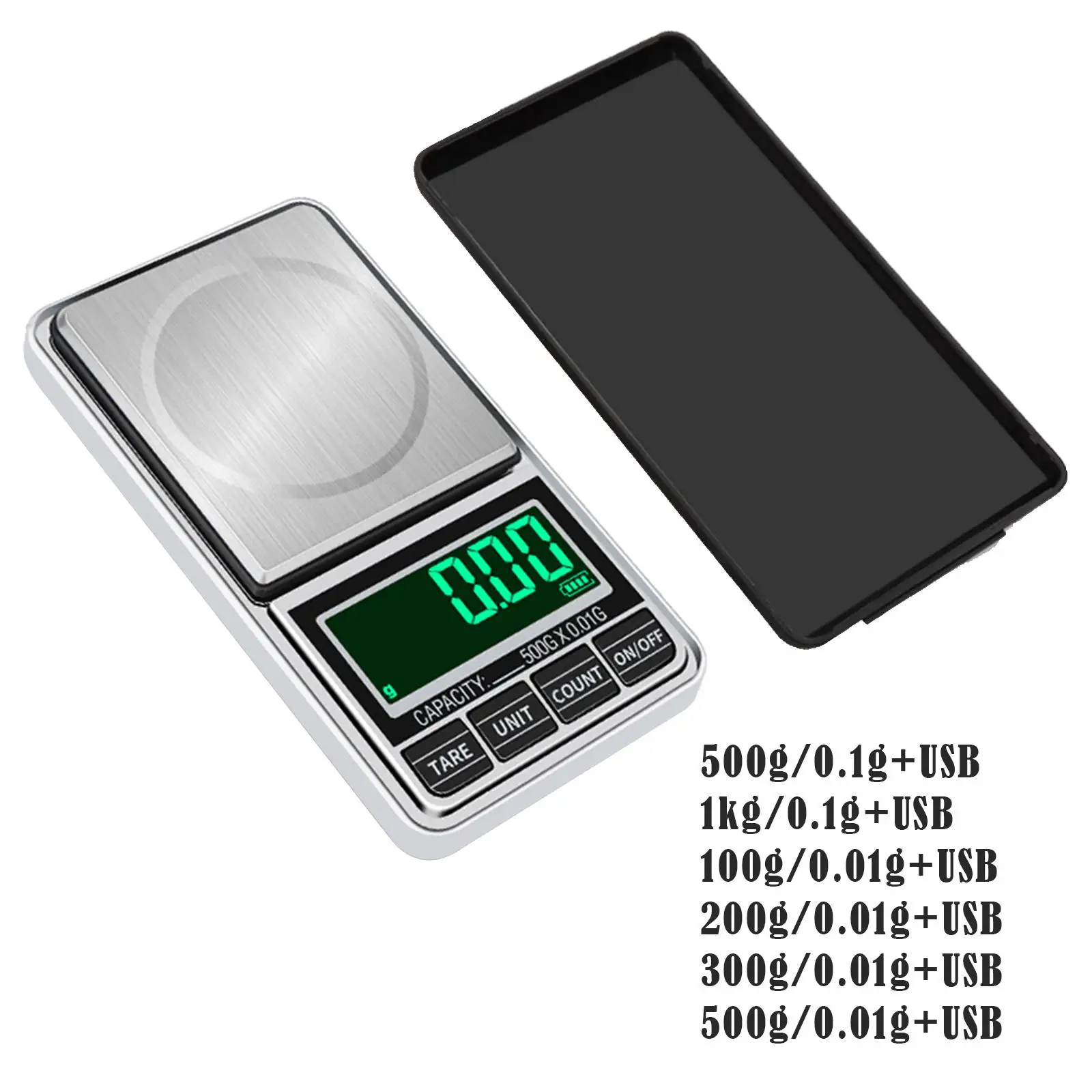 Smart Digital Milligram Jewelry Scale Portable Stainless Steel for Jewelry