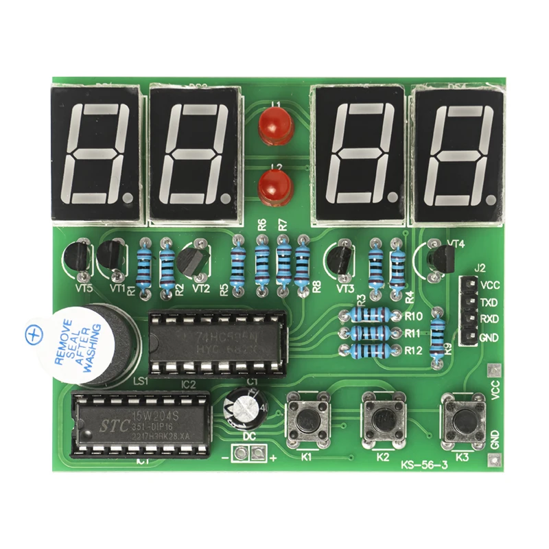 4-bit Digital Electronic Welding Clock DIY Kit Self Assembly and Soldering DIY Kit Components