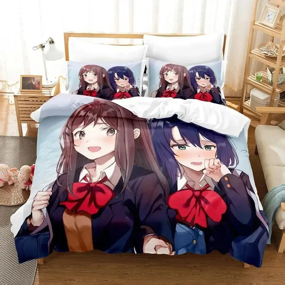 Adachi and Shimamura Bedding Set Cartoon Anime three-piece set Adult Kid Bedroom Duvet cover Sets comforter bedding sets luxury