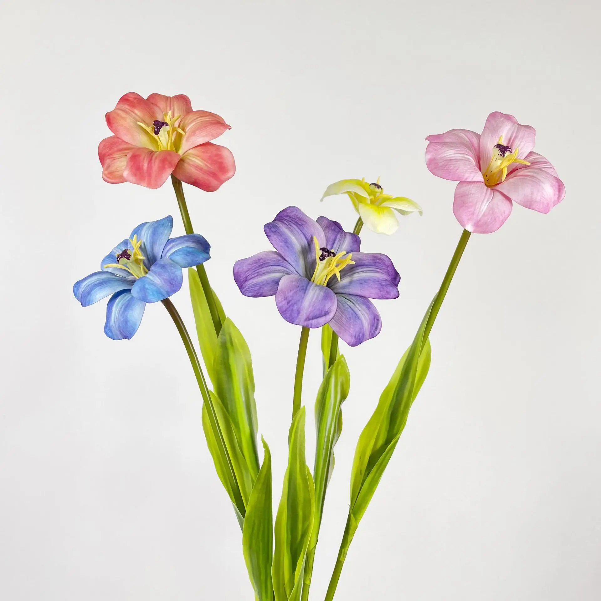 10 Stück Künstliche PU-Tulpenblumen Heimdekoration Kunsttulpen Hochzeitstisch-Blumenarrangement Brautstrauß Fotografie-Requisiten – Detail 1