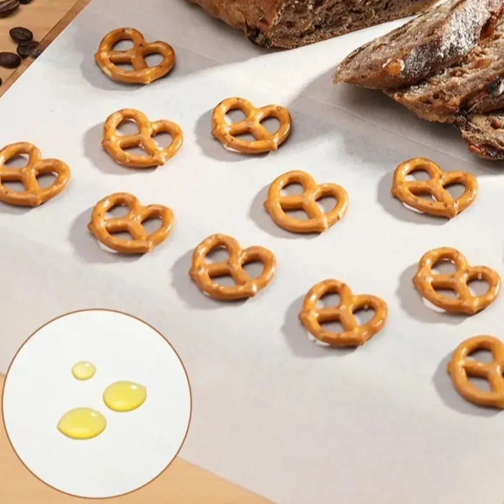 

200Pcs Steamer Pad Heat-resistant Baking Paper Waterproof Non-stick Parchment Paper Thickened White Air Fryer Paper Baking Food