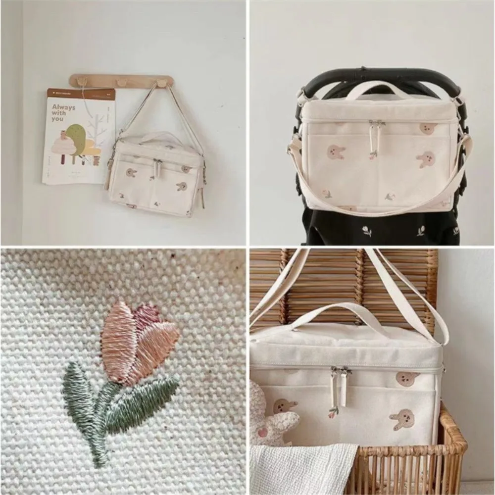 Baby Feeding Bottle Nappy Bag Stroller Diaper Pouch Cooler Bag Thermal Insulation Mommy Bag