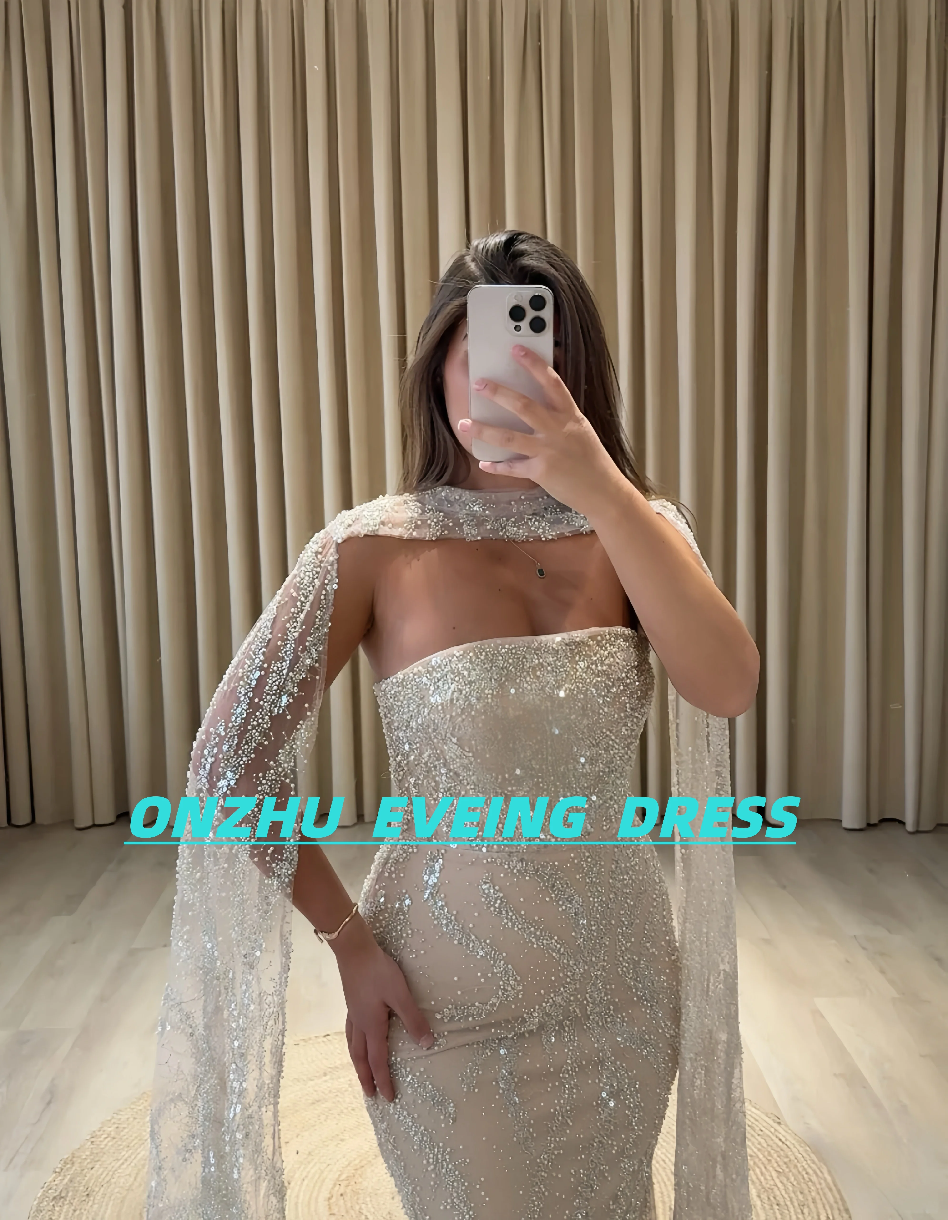 فساتين سهرة نسائية أنيقة مخصصة بدون حمالات بدون أكمام حورية البحر للمناسبات الخاصة