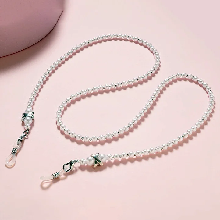 

1Handmade Beaded Glasses Chain Anti-slip and anti-fall faux pearl glasses strap Fashionable and Simple Mask Strap