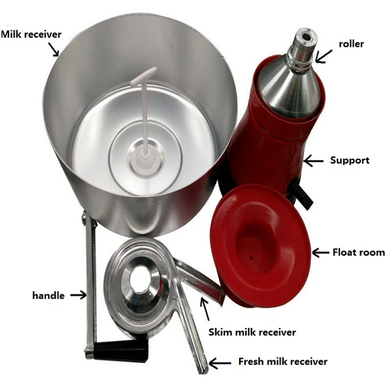 Ręczny, szybki, obrotowy, dolnoparstwowy, górny, pływający krem oddzielający do mleka odtłuszczającego