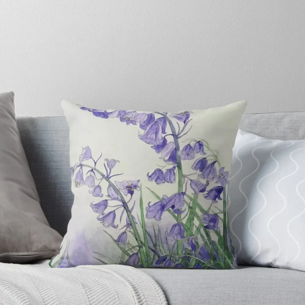 Bluebells watercolour painting Throw Pillow Christmas Covers Pillowcase pillow