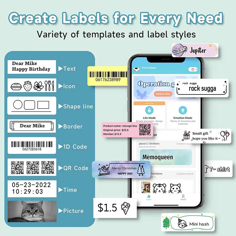 12x40 Thermo-Aufkleber, selbstklebende Rolle, farbiges Etikettenpapier für tragbare Drucker, Name, Reiseetikett, Anhänger, Haushalt, Büro, Aufbewahrung