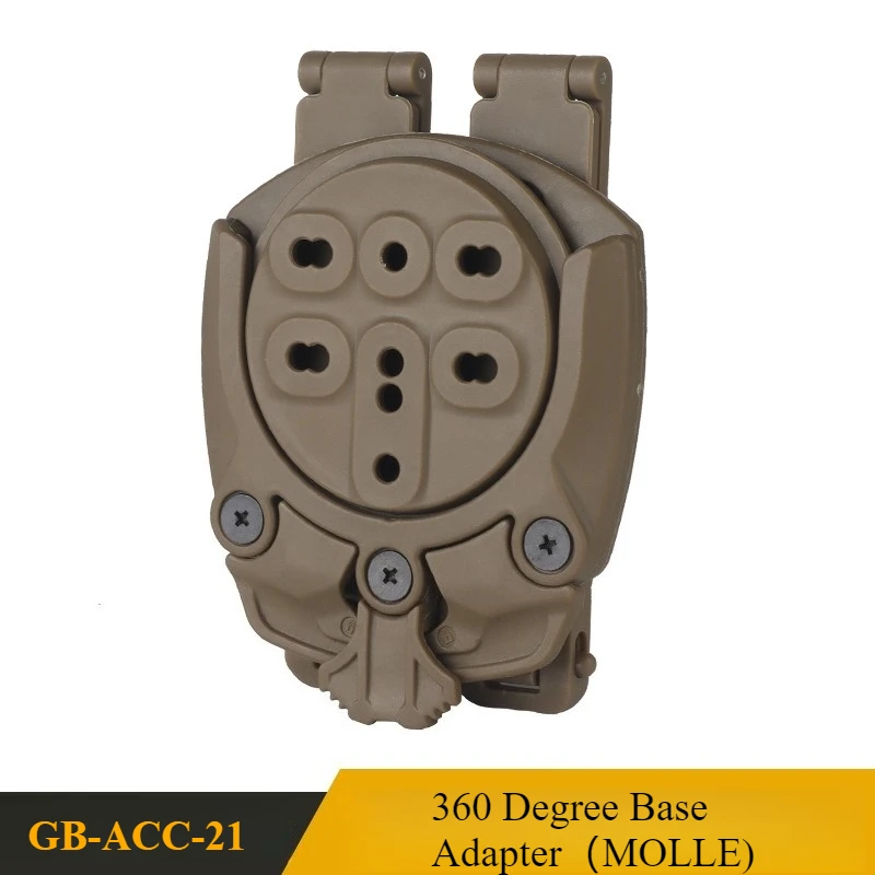 Adaptador MOLLE de rotación 360º para base táctica liberación rápida - imagen 4