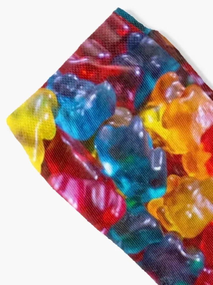 Delicious Rainbow Gummy Bears Socks custom christmass gift kids retro Socks Women's Men's